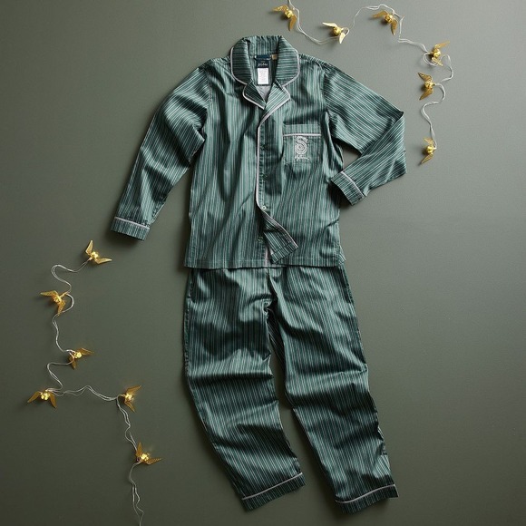 Pottery Barn Teen Harry Potter Slytherin Pajama Set Unisex Adult Size Medium NEW
